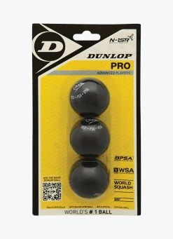 Cheapest ???? Dunlop Pro Squash Ball (double Yellow Dot) - 3 Pack ????
