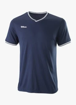 Best Pirce ⭐ Wilson Team II High V-Neck ???? Shirt - Navy ????