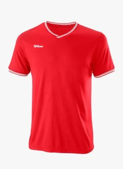 Coupon ???? Wilson Team II High V-Neck ???? Shirt - Red ????