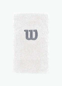 Best deal ???? Wilson Extra Wide 'W' Wristband - 2 Pack - White ⭐
